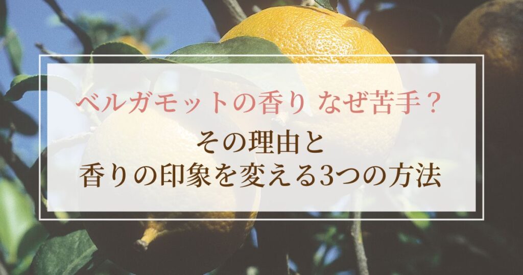 ベルガモットの香りが苦手なのはなぜ?その理由と印象を変える3つの方法